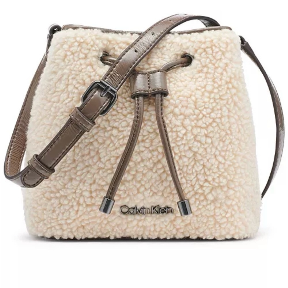 Calvin Klein Astatine Sherpa Mini Bucket Bag